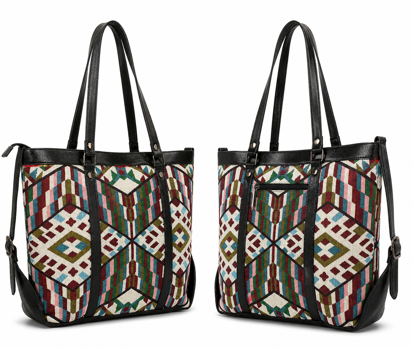 Gozya Black old skul Printed Tote Bag handcrafted with elegant Design