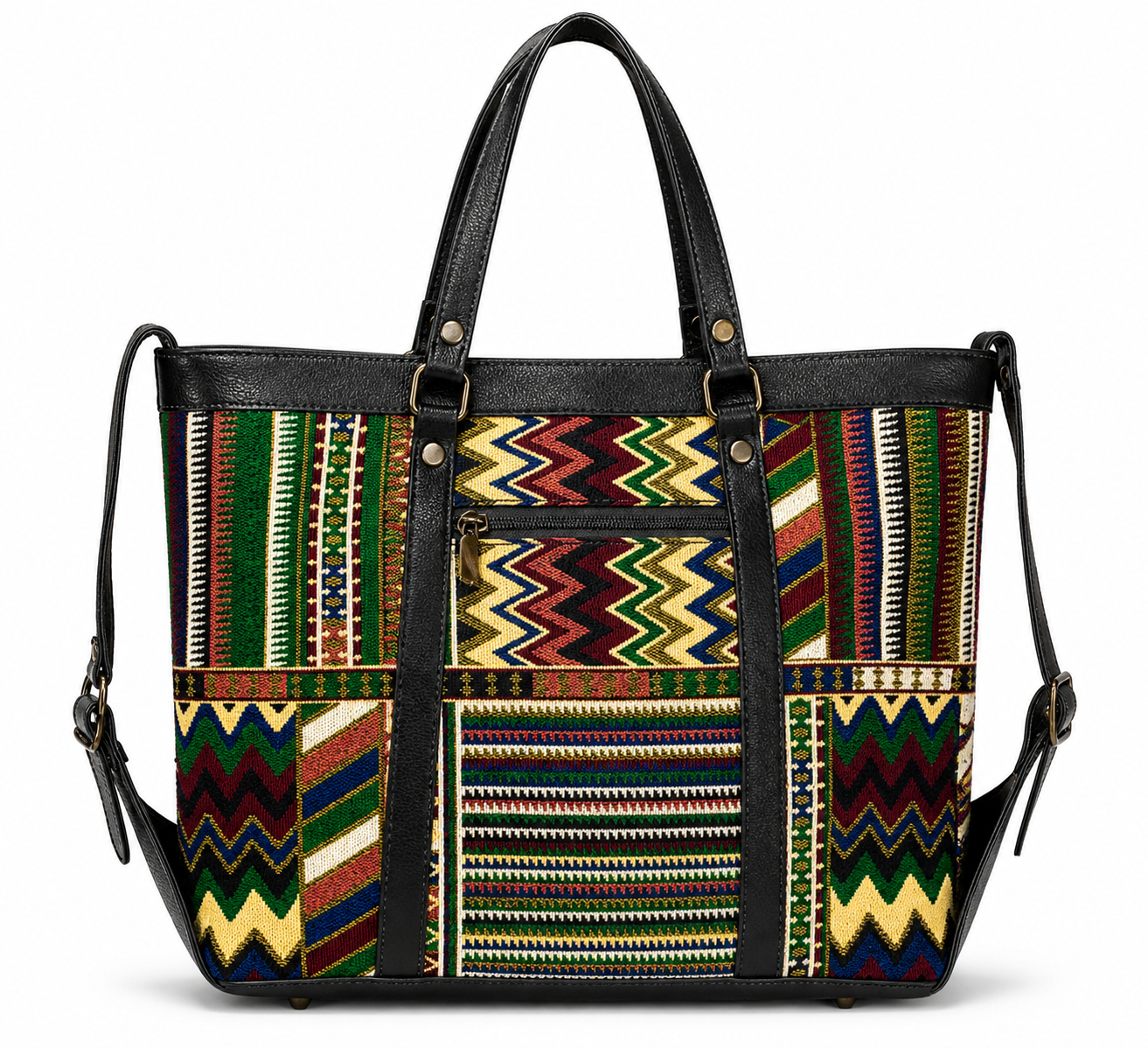 Gozya Black wave Printed Tote Bag handcrafted with elegant Design