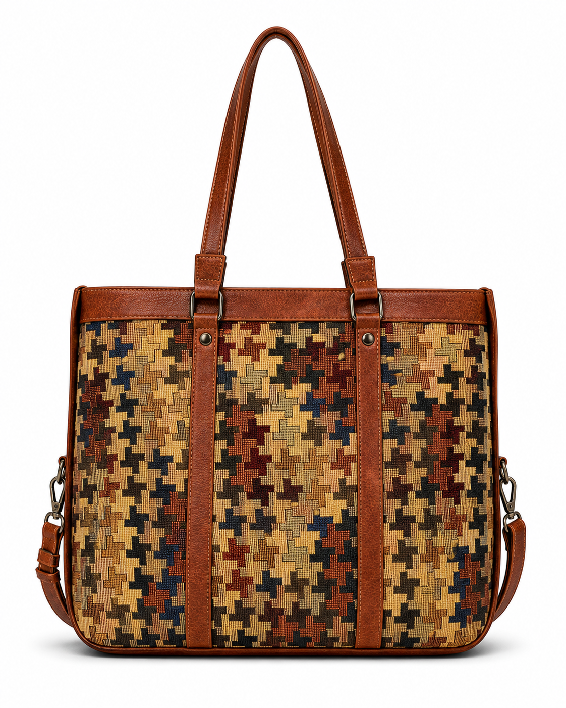 Gozya Handcrafted tote bag with multicolor design
