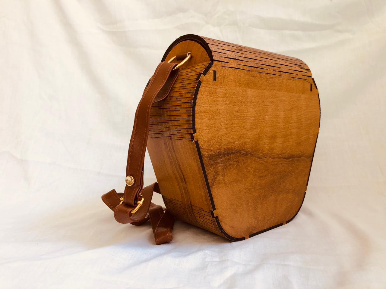 Gozya Epic Sling Boxy Design Wooden Handcraft Bags with Elegant Design