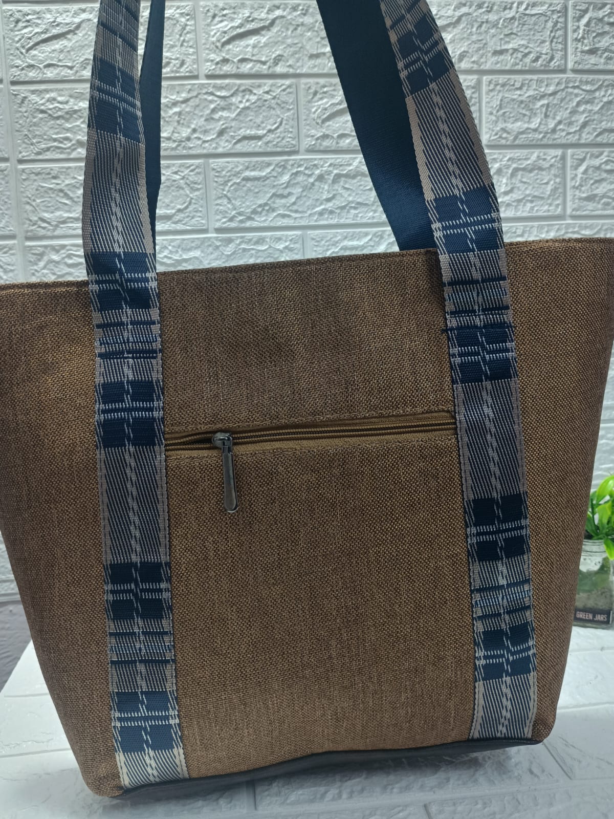 Gozya Brown Tote Bag handcrafted with elegant Design