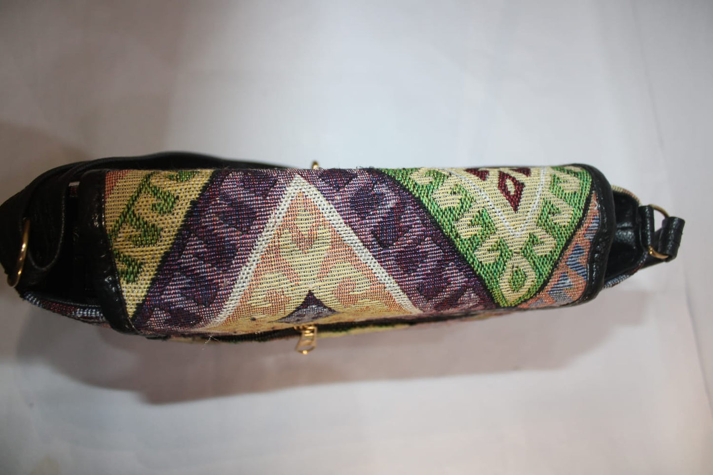 Gozya Printed Women's Hand Crafted Jute Multicolour Flap Sling Bag