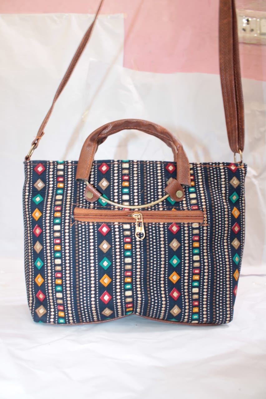 Gozya Handicraft Handbag and Shoulder Bag, Top Handle Satchel, and Spacious Zipper Compartment