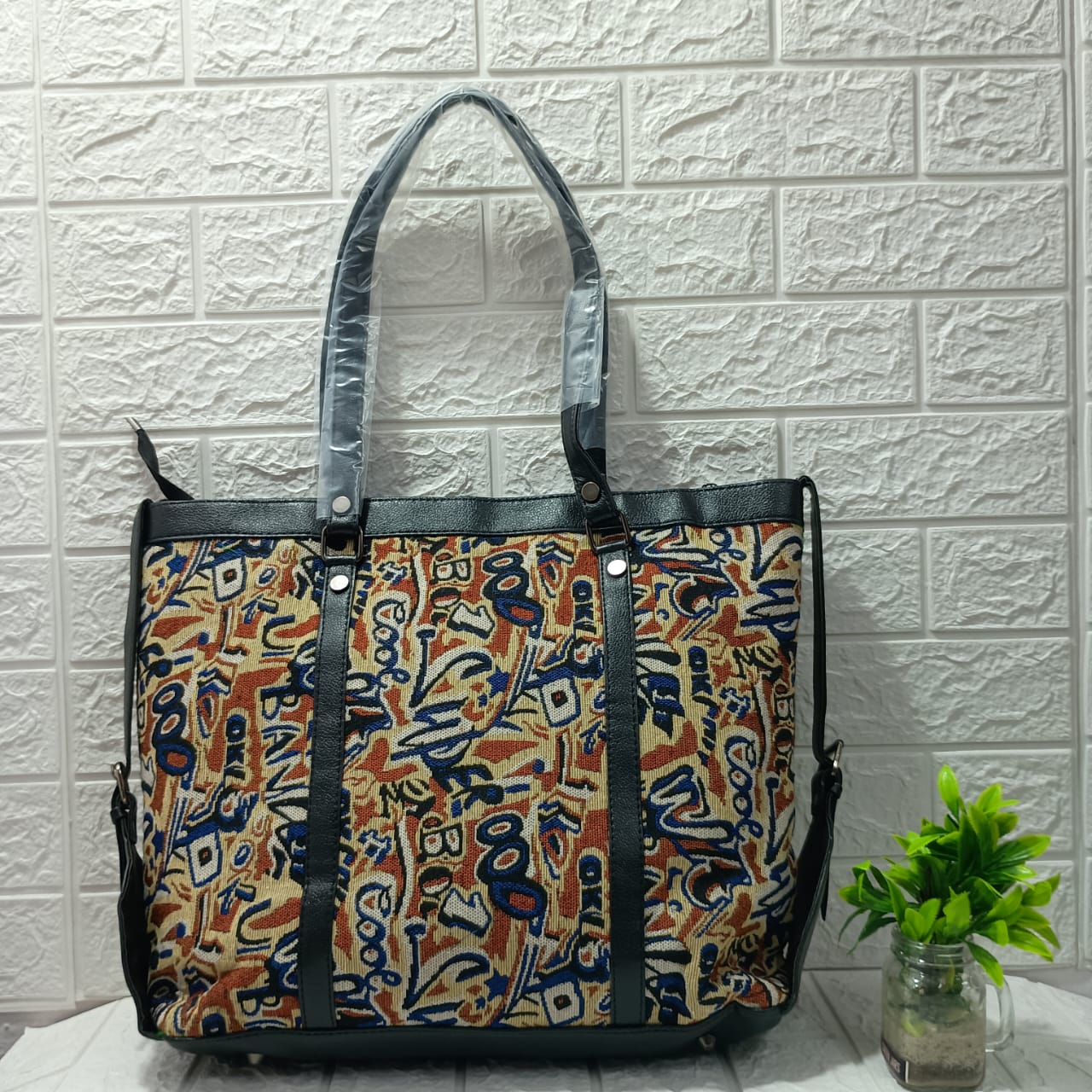 Gozya block print Tote Bag handcrafted with elegant Design