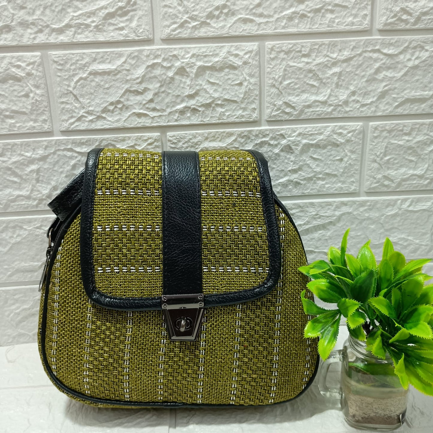 Gozya Satchel Green Bag for Girls & Women Crossbody Handbag with Adjustable & Detachable Sling Strap