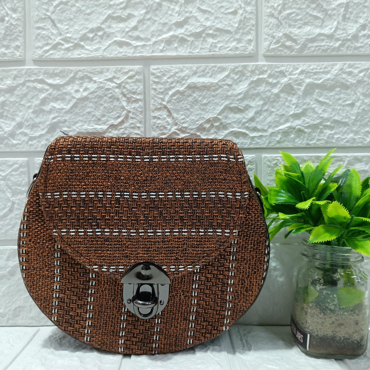Gozya Brown round shape Duffle stylish & compact Bag with Elegant Design
