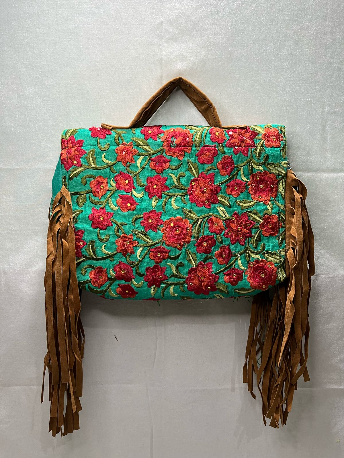 GOZYA Handcrafted Banjara Ethnic vintage Sling Bag Embroidered GZB16 Design Fringed with Strap Crossbody bag for Girls & Women