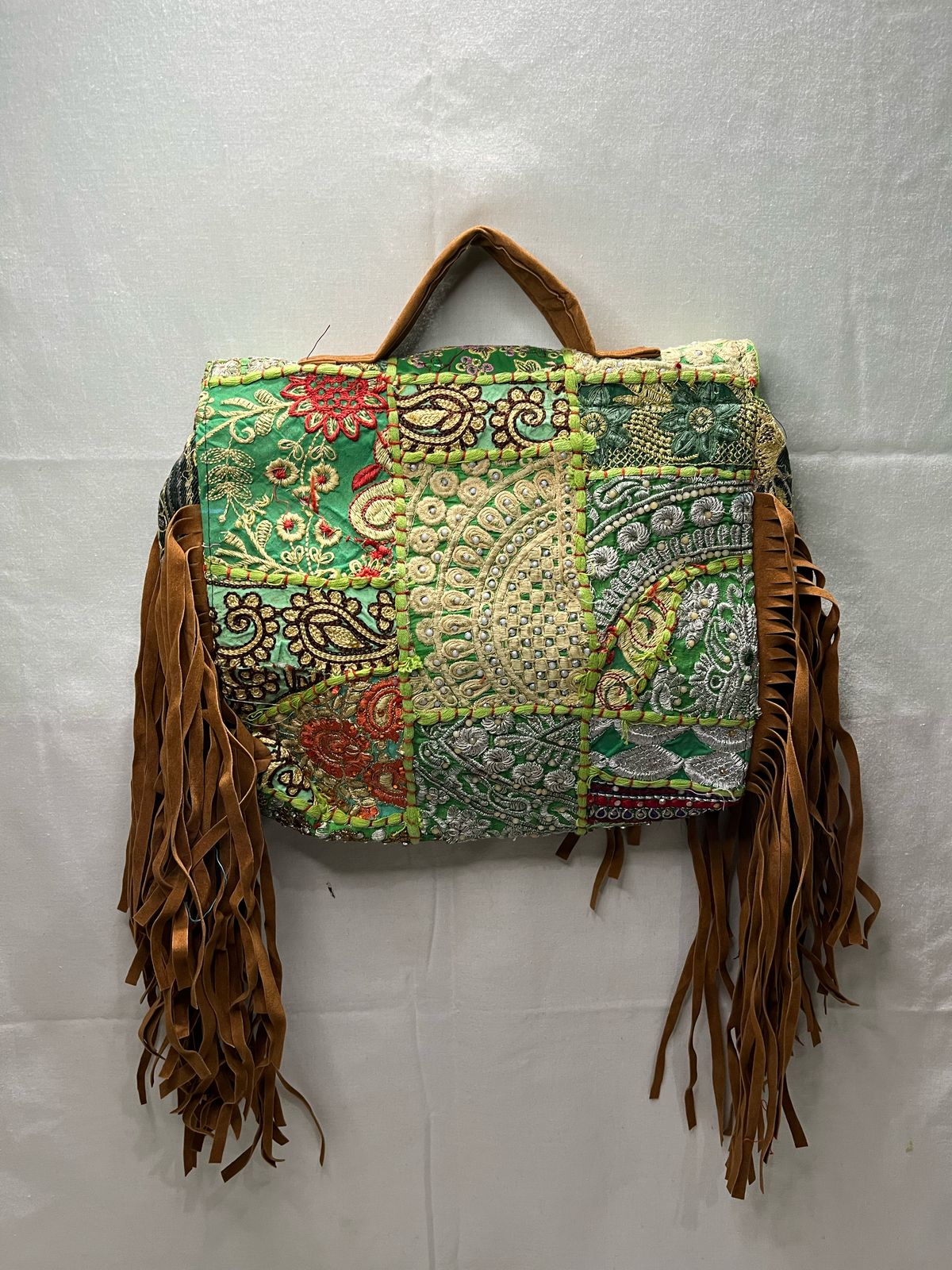 GOZYA Handcrafted Banjara Ethnic vintage Sling Bag Embroidered GZB17 Design Fringed with Strap Crossbody bag for Girls & Women