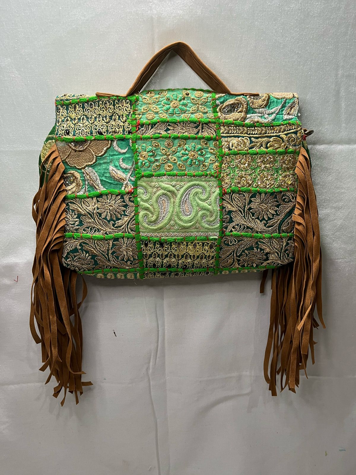 GOZYA Handcrafted Banjara Ethnic vintage Sling Bag Embroidered GZB19 Design Fringed with Strap Crossbody bag for Girls & Women