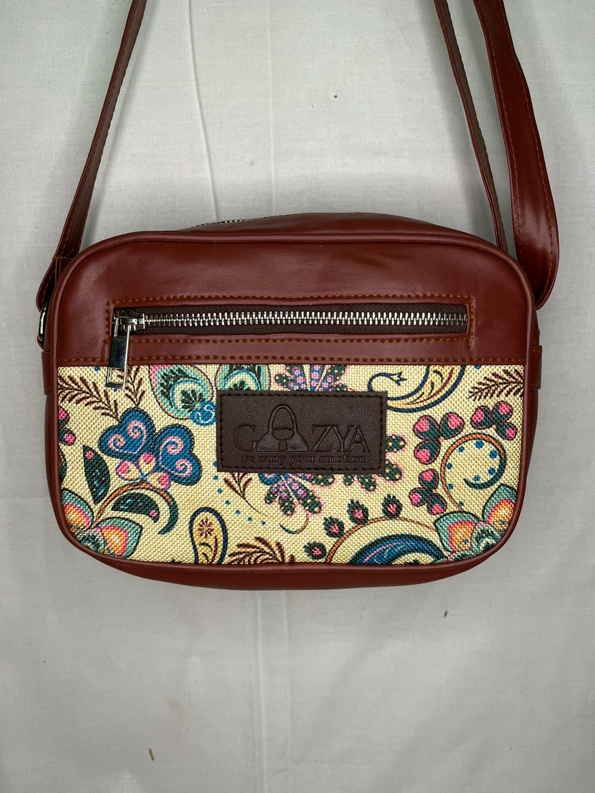 Gozya Handmade Vegan Leather Women's Sling Cross-Body Bags With Adjustable Shoulder Strap