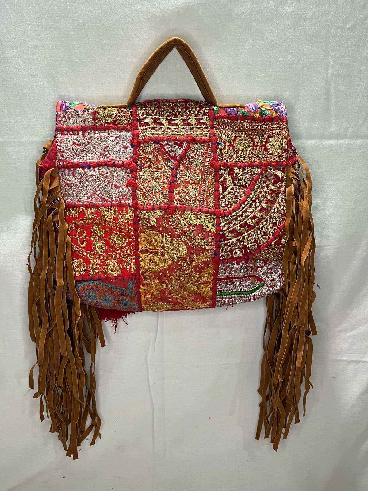 GOZYA Handcrafted Banjara Ethnic vintage Sling Bag Embroidered GZB10 Design Fringed with Strap Crossbody bag for Girls & Women