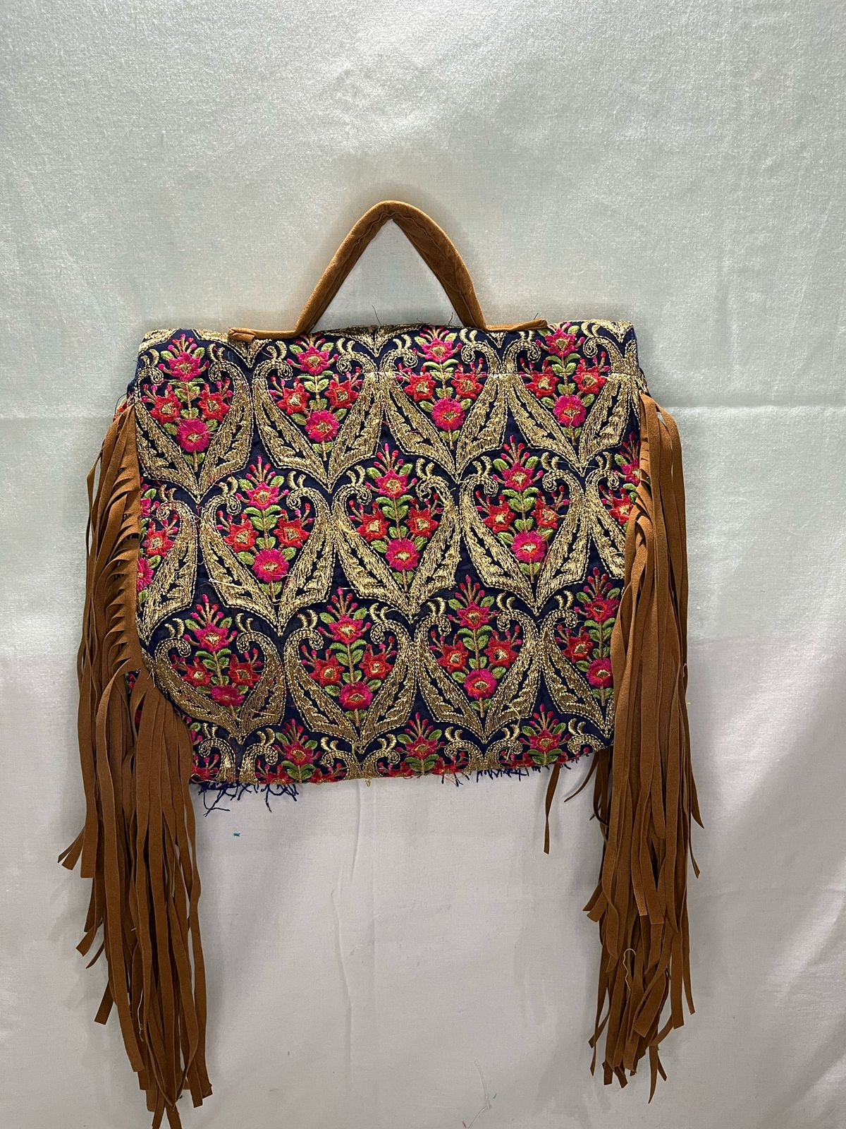 GOZYA Handcrafted Banjara Ethnic vintage Sling Bag Embroidered GZB11 Design Fringed with Strap Crossbody bag for Girls & Women