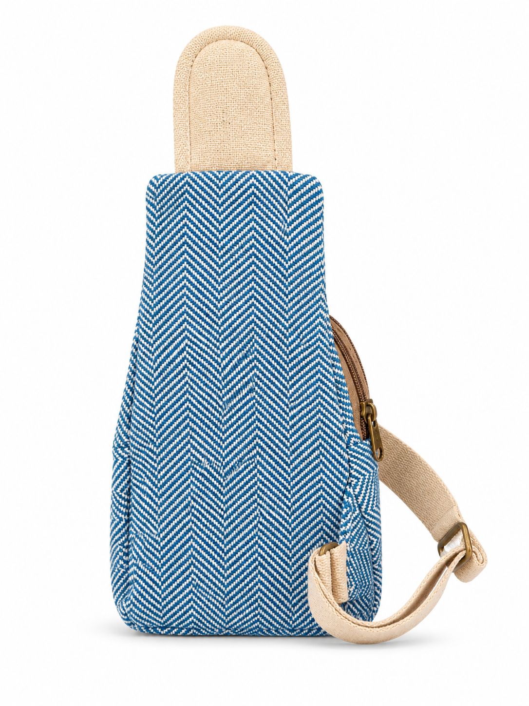 Gozya Natural Hemp Stylish Crossbody Shoulder bag Backpack Adjustable Strap for Men & Women with multi utility pouch