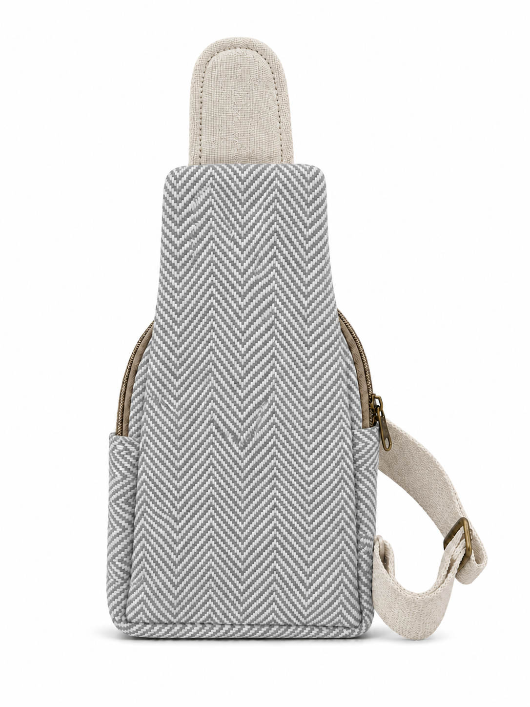 Gozya Natural Hemp Stylish Crossbody Shoulder bag Backpack Adjustable Strap for Men & Women with multi utility pouch