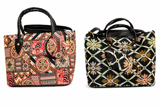 Gozya Handicraft Handbag and Shoulder Bag, Top Handle Satchel, and Spacious Zipper Compartment