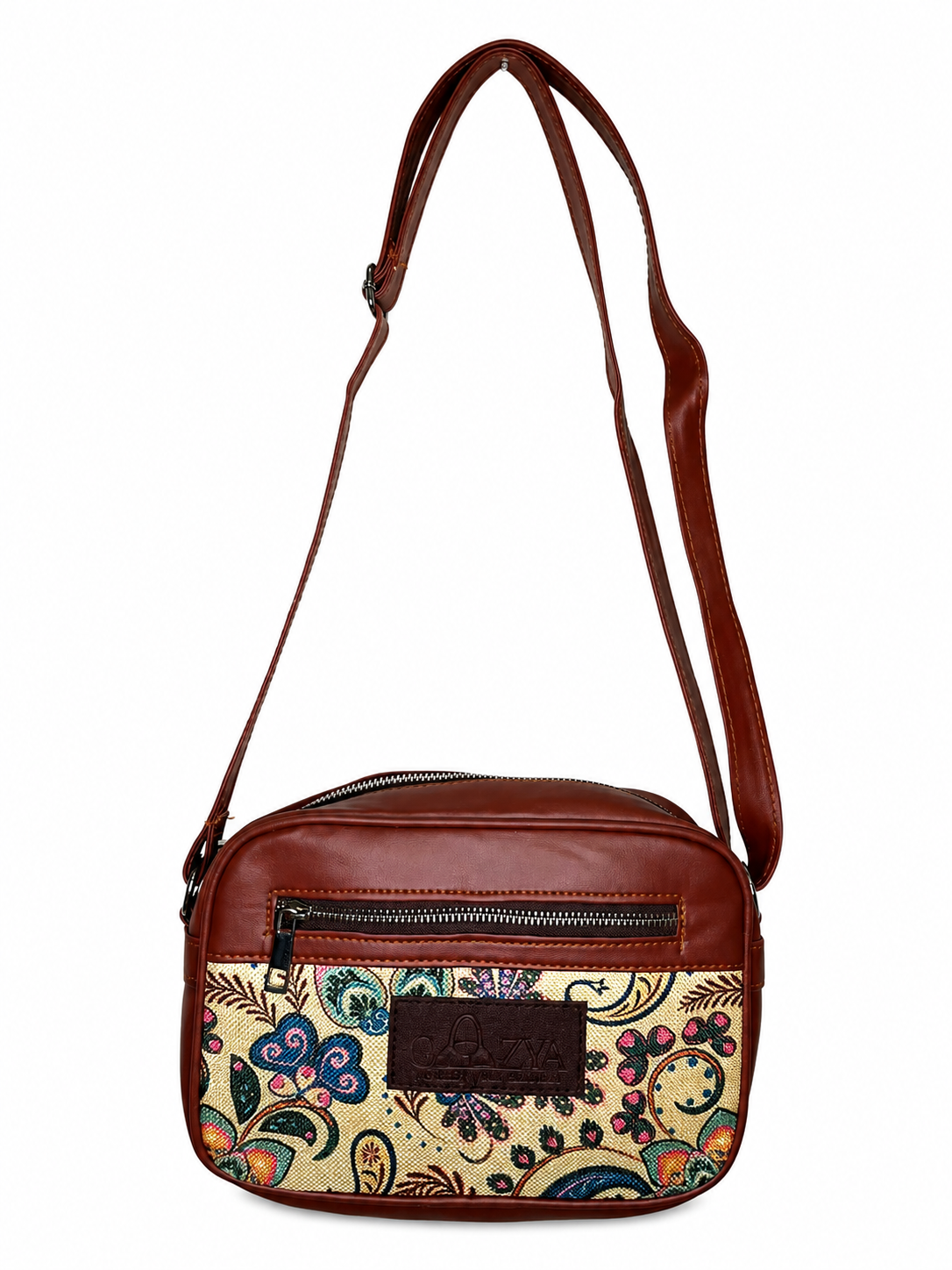 Gozya Handmade Vegan Leather Women's Sling Cross-Body Bags With Adjustable Shoulder Strap