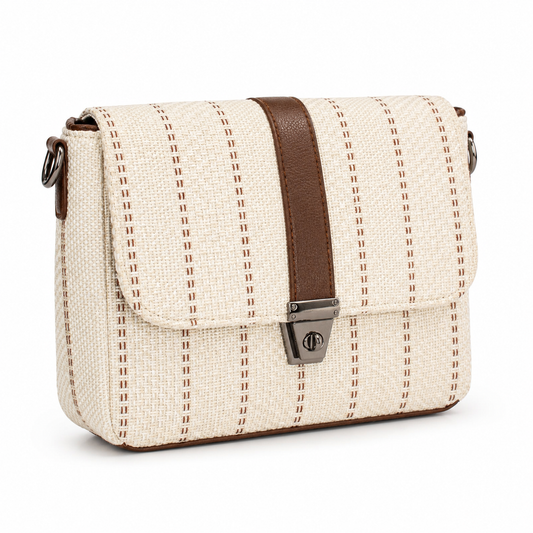 Gozya Handcraft white color Sling Bag with Elegant Design