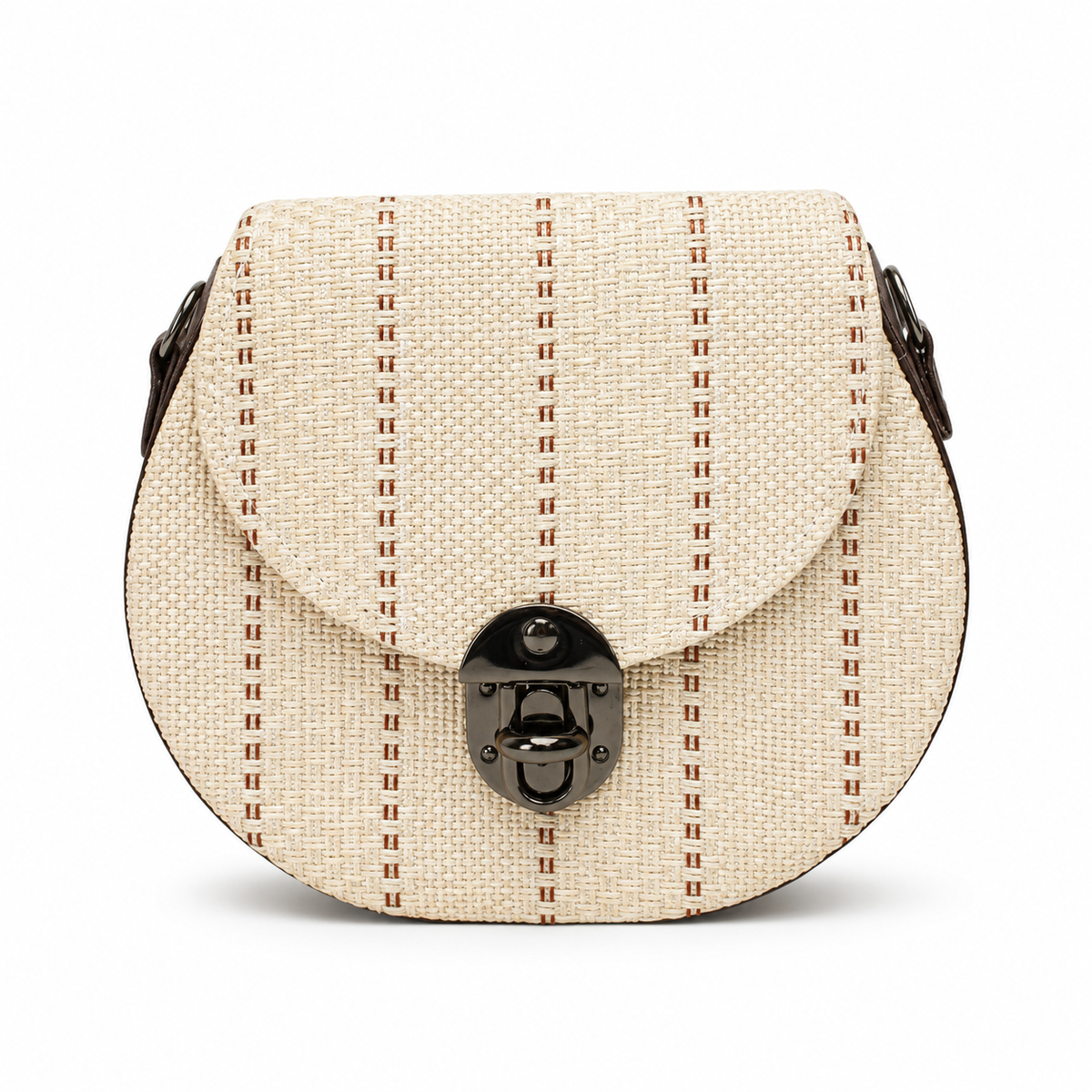Gozya White round shape Duffle stylish & compact Bag with Elegant Design