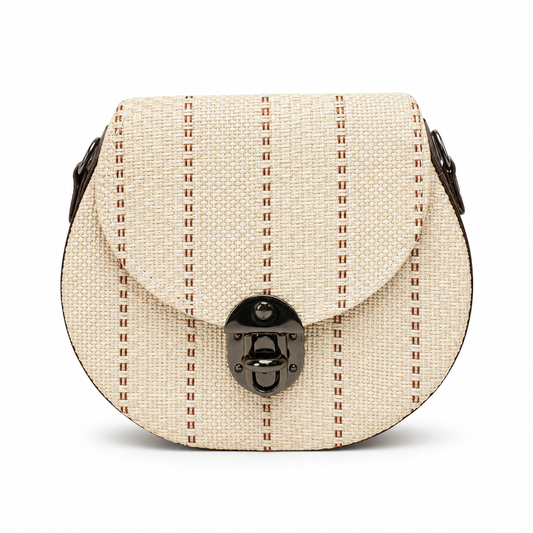 Gozya White round shape Duffle stylish & compact Bag with Elegant Design