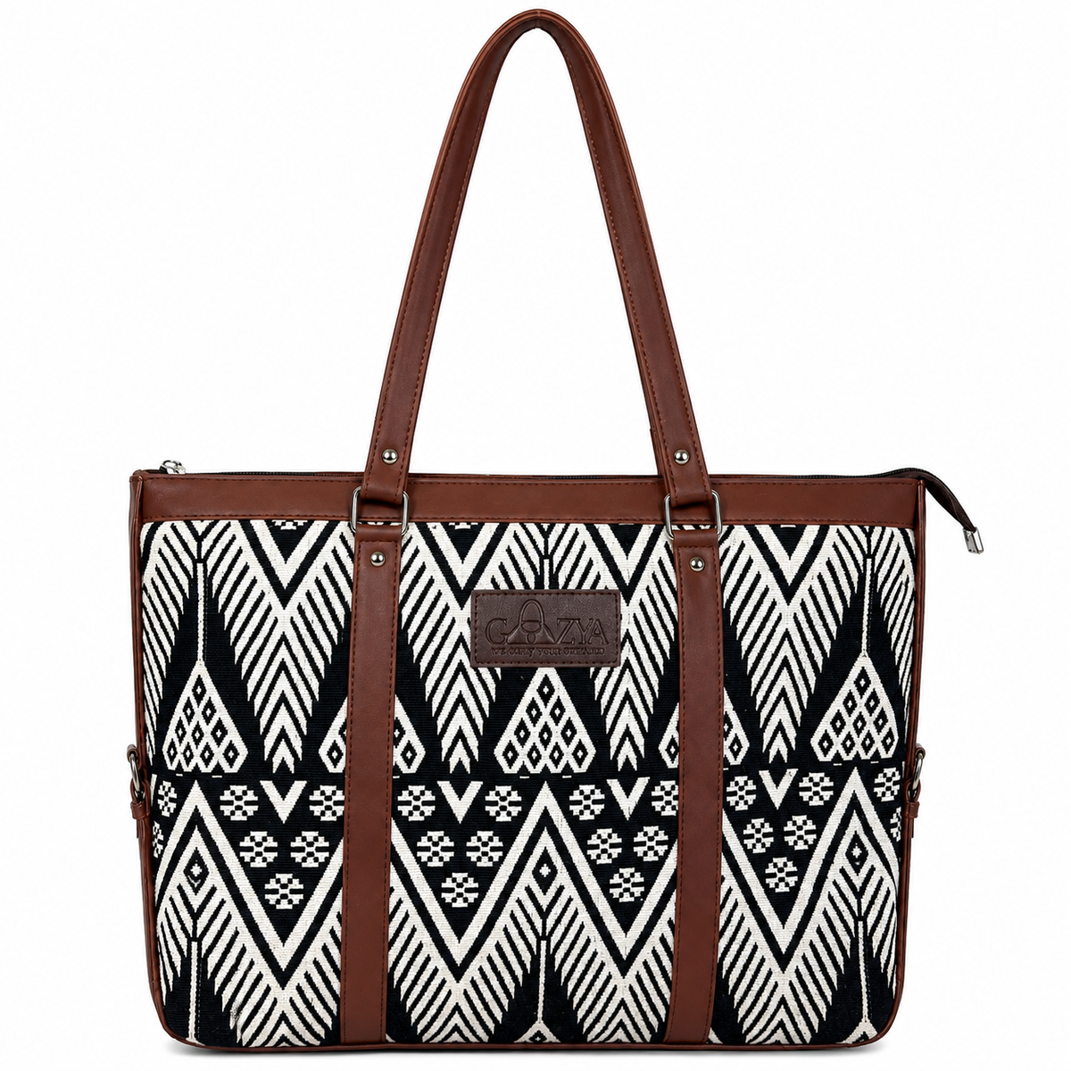 Gozya Vegan Leather Printed Handcraft Tote Bag with Elegant Design
