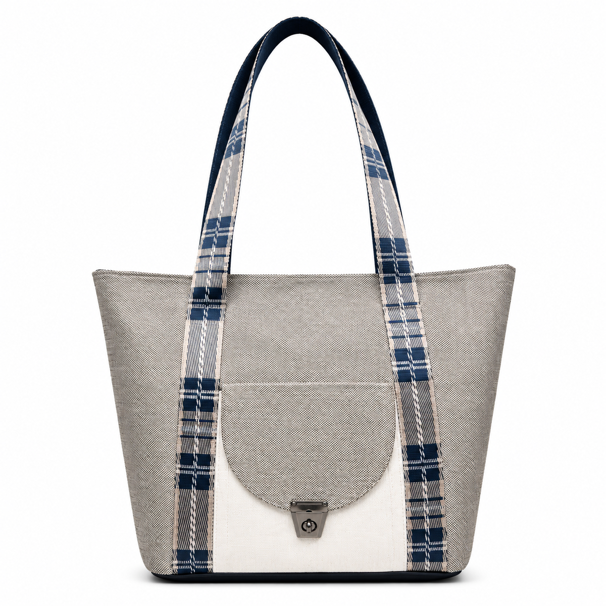 Gozya white Tote Bag handcrafted with elegant Design