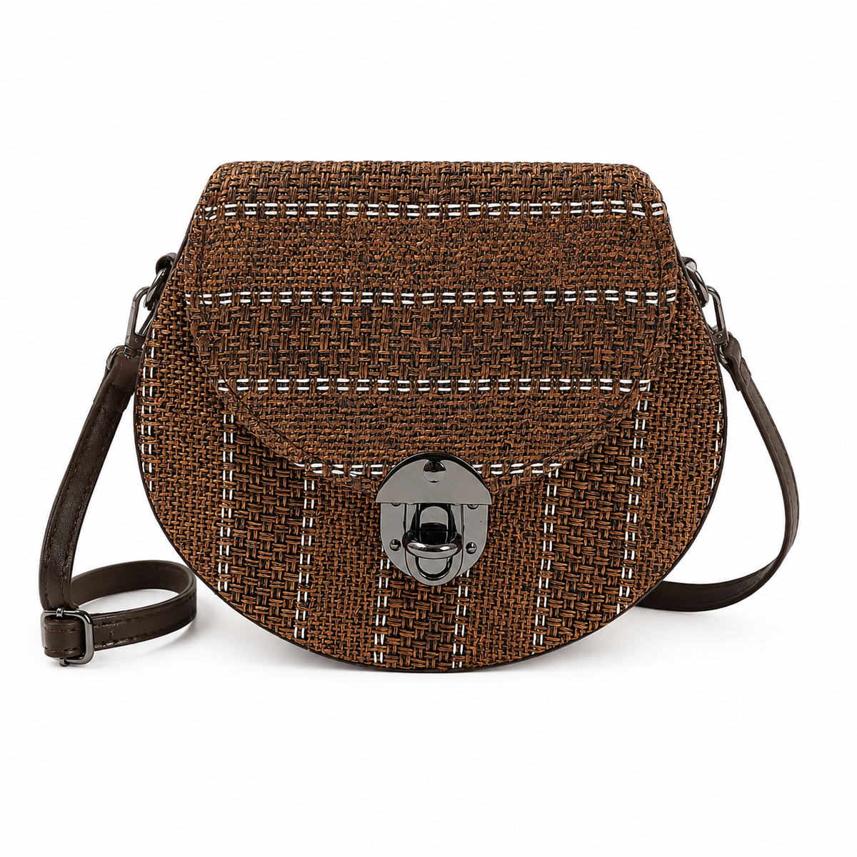 Gozya Brown round shape Duffle stylish & compact Bag with Elegant Design
