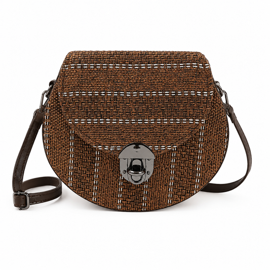 Gozya Brown round shape Duffle stylish & compact Bag with Elegant Design