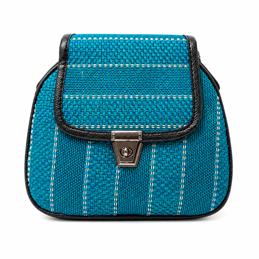 Gozya Satchel Blue Bag for Girls & Women Crossbody Handbag with Adjustable & Detachable Sling Strap