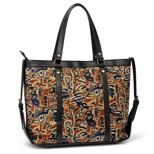 Gozya block print Tote Bag handcrafted with elegant Design