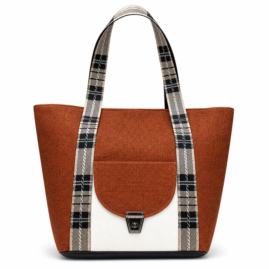 Gozya Brown Tote Bag handcrafted with elegant Design