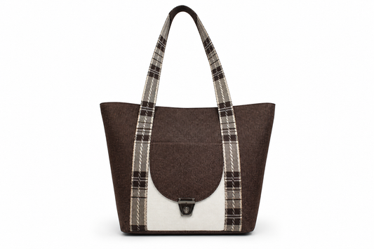 Gozya Brown Tote Bag handcrafted with elegant Design