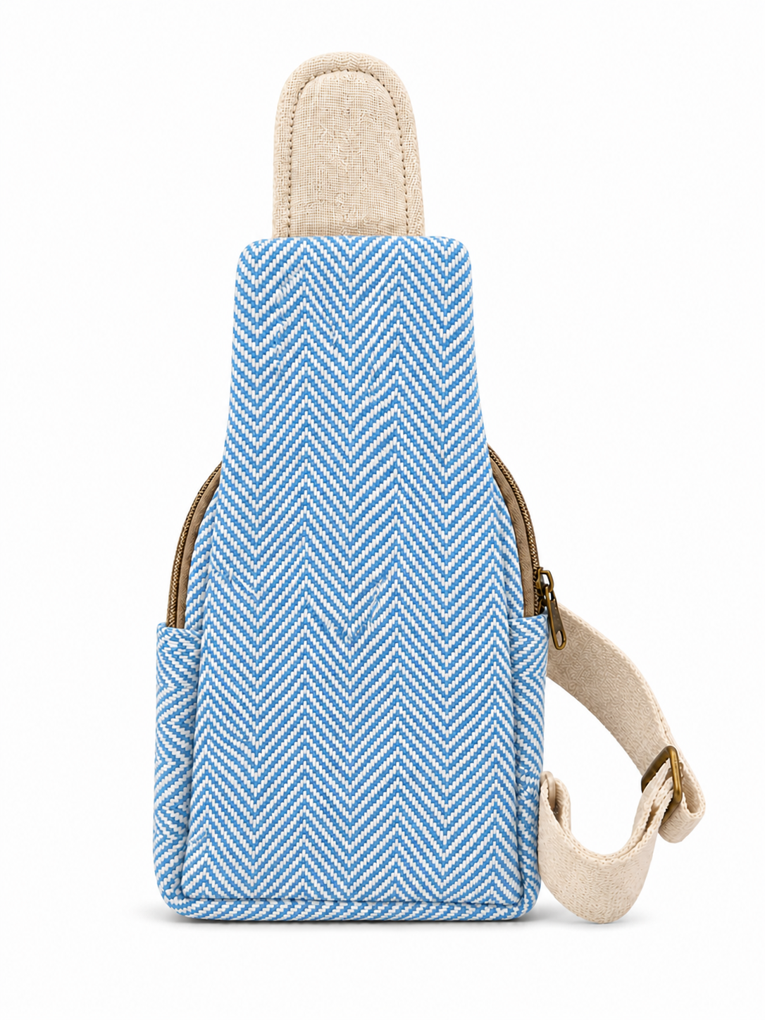 Gozya Natural Hemp Stylish Crossbody Shoulder bag Backpack Adjustable Strap for Men & Women with multi utility pouch