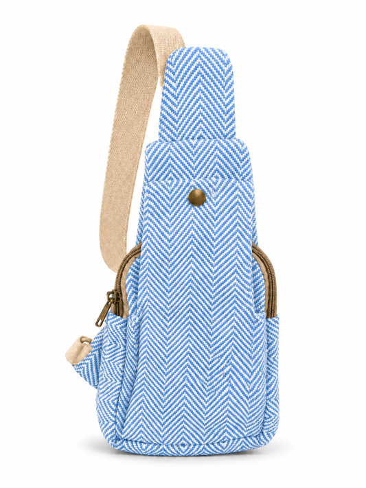 Gozya Natural Hemp Stylish Crossbody Shoulder bag Backpack Adjustable Strap for Men & Women with multi utility pouch