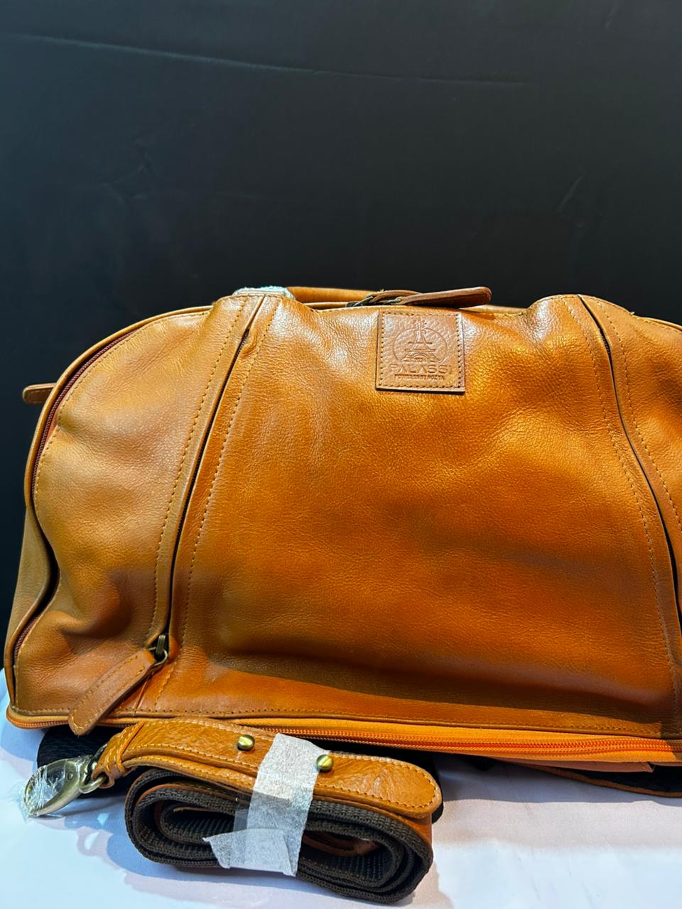 Premium Leather Travel Duffle Backpack