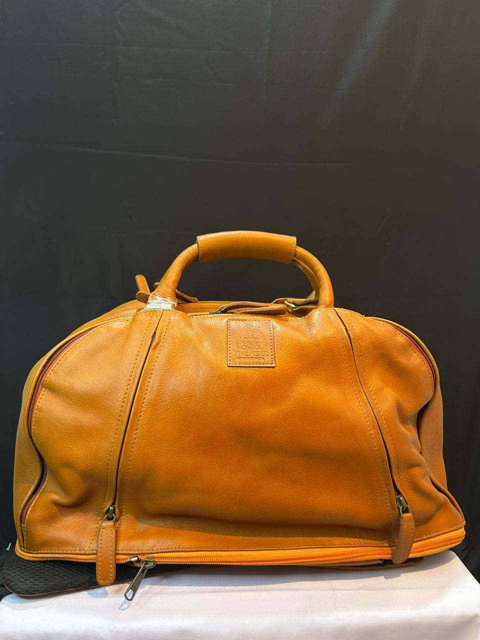 Premium Leather Travel Duffle Backpack