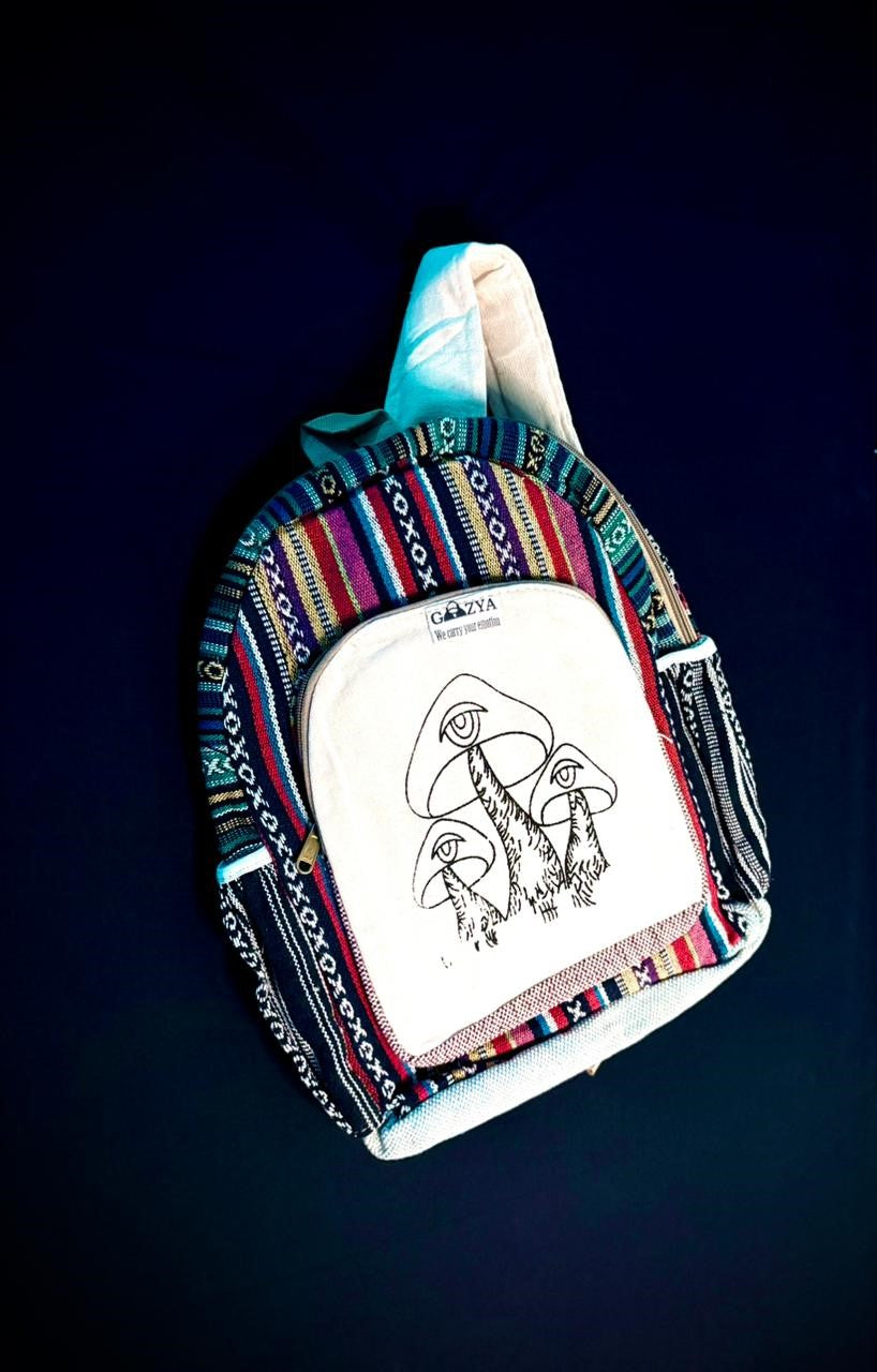 GOZYA Handcrafted Mushroom Art Backpack
