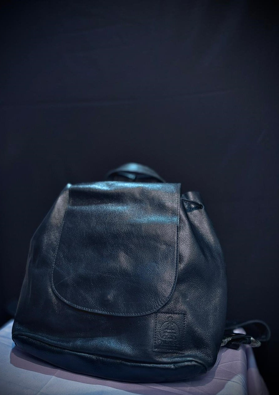 Noir Soft Leather Backpack