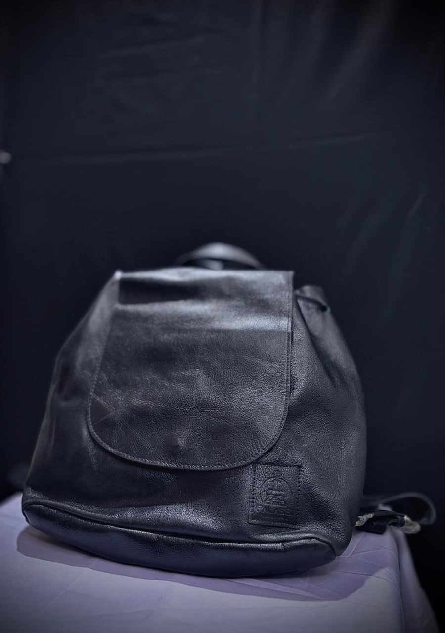 Noir Soft Leather Backpack
