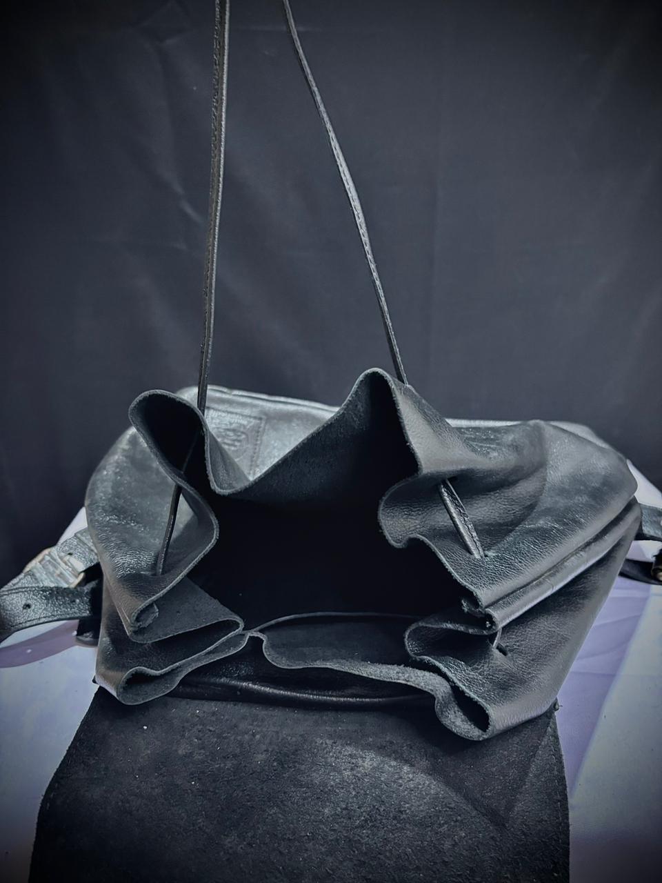 Noir Soft Leather Backpack