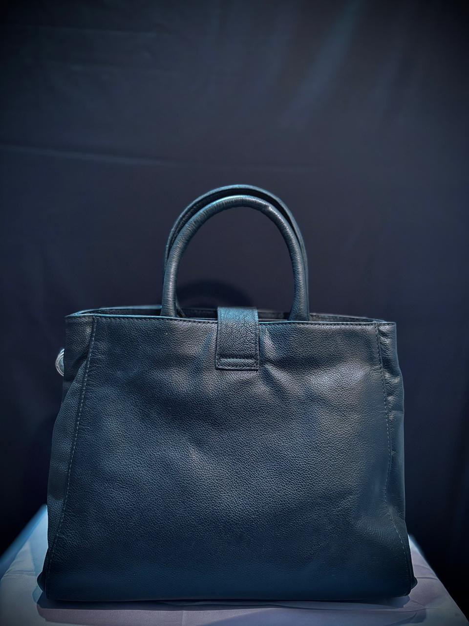 Noir Executive Leather Tote