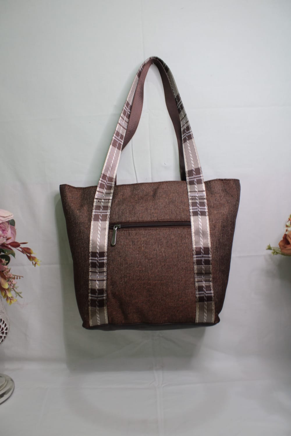 Gozya Brown Tote Bag handcrafted with elegant Design