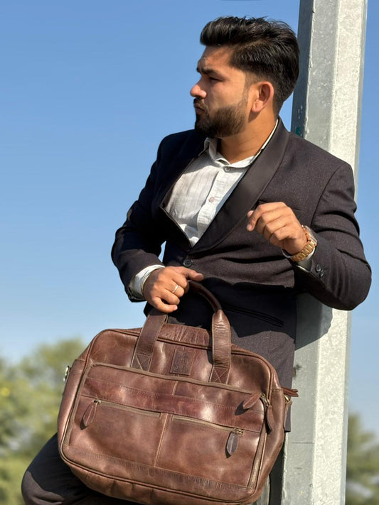 Premium Leather Laptop & Office Bag